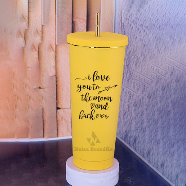 Gold Rim Insulated 750ml Tumblers